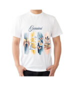 Men's Tshirt Gemini  - White