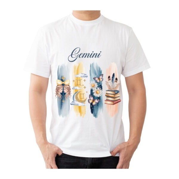 Men's Tshirt Gemini  - White