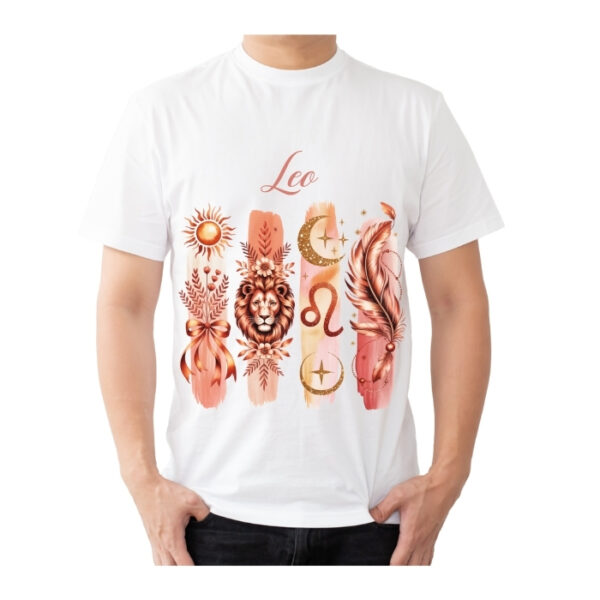 Men's Tshirt Leo  - White