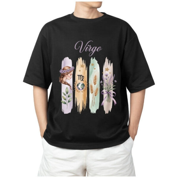 Men's Tshirt Virgo  - Black