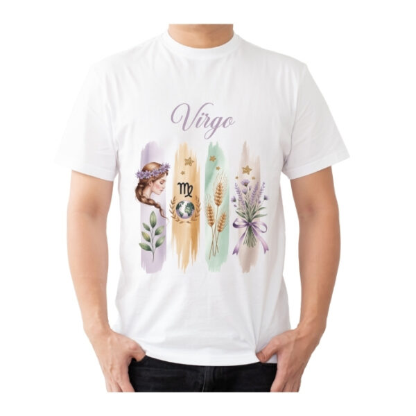 Men's Tshirt Virgo  - White