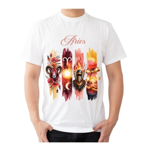 Men's Tshirt Aries  - White