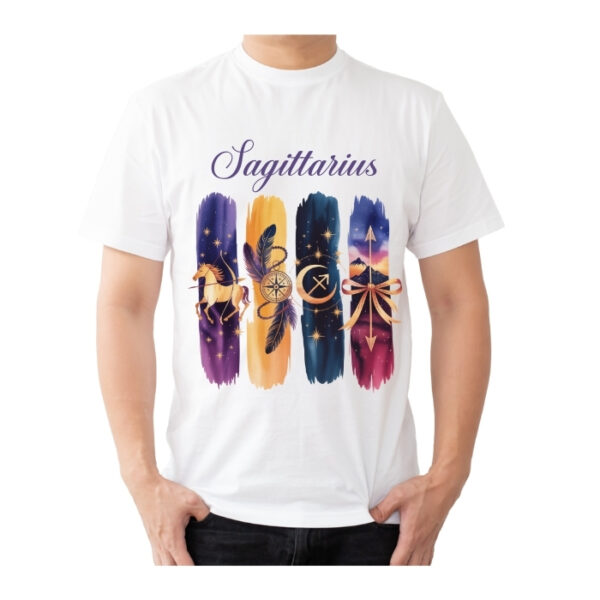 Men's Tshirt Sagittarius  - White