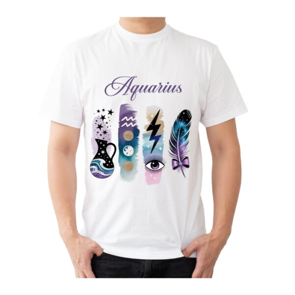 Men's Tshirt Aquarius  - White