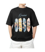 Men's Tshirt Gemini  - Black