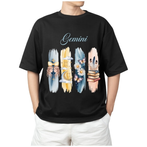 Men's Tshirt Gemini  - Black