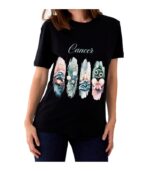 Women's Tshirt Cancer  - Black