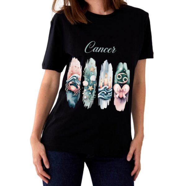 Women's Tshirt Cancer  - Black