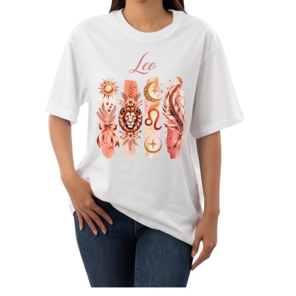 Women's Tshirt Leo  - White