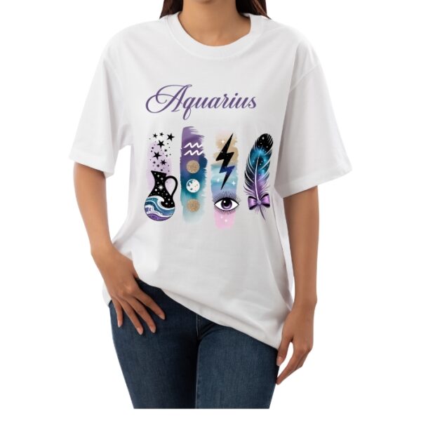 Women's Tshirt Aquarius  - White