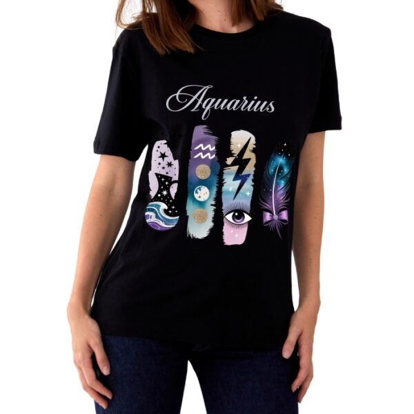 Women's Tshirt Aquarius  - Black