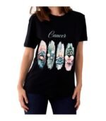 Cancer Zodiac Tshirt for women - Black | Carry Your Cosmic Energy