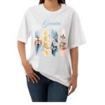 Gemini Zodiac Tshirt for women - White | Carry Your Cosmic Energy