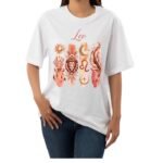 Leo Zodiac Tshirt for women - White | Carry Your Cosmic Energy