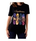Sagittarius Zodiac Tshirt for women - Black | Carry Your Cosmic Energy